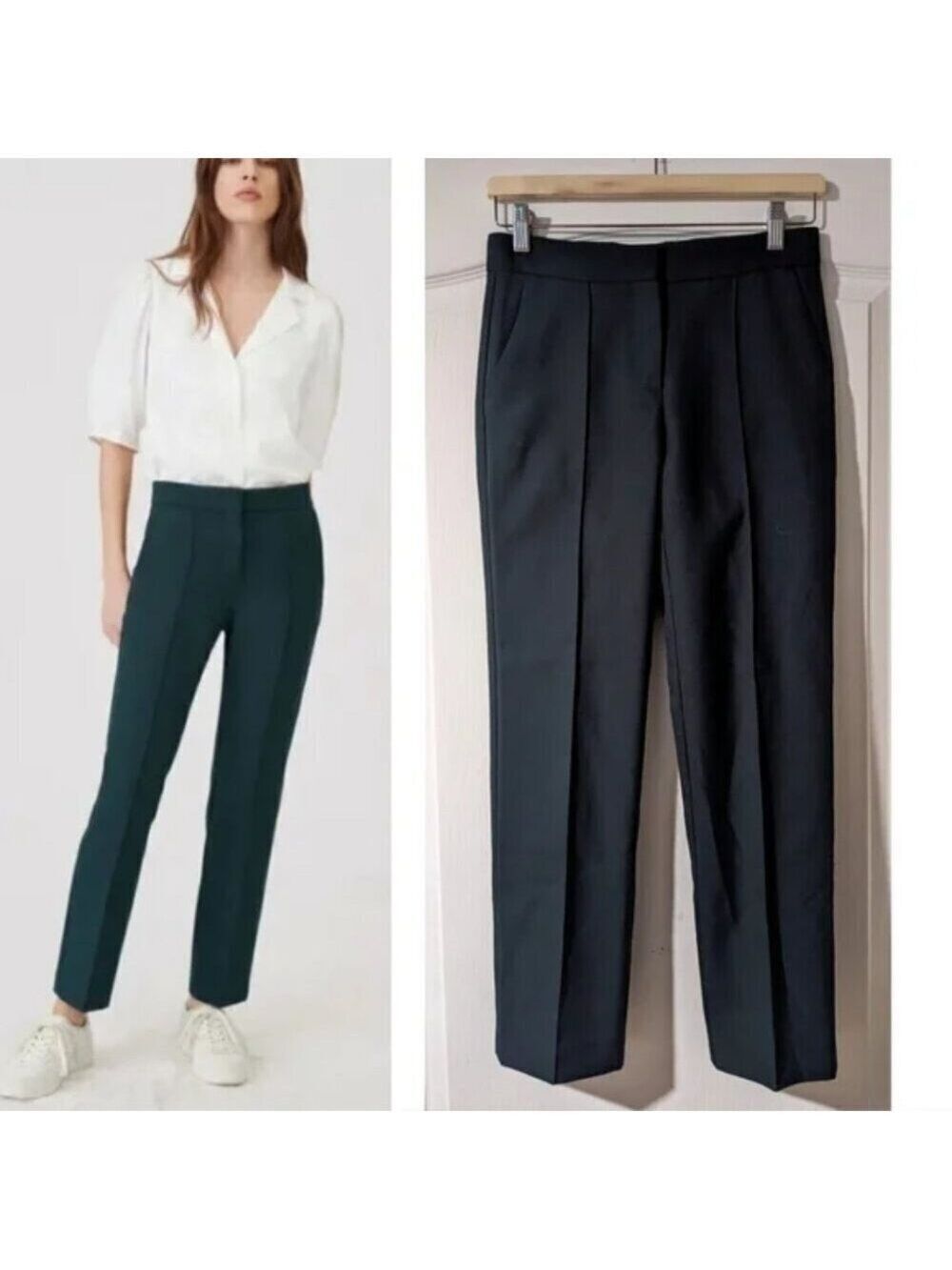 Maje | Straight-Cut Suit Pants in green (34/XS)